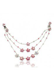 Fashion Flower Alloy Foreign Trade Hair Chain(White,Red,Purple,Blue)(1Pc)