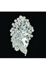 Rhinestone Drop Flower Brooch Broach Pins Women's Jewelry (More Colors)