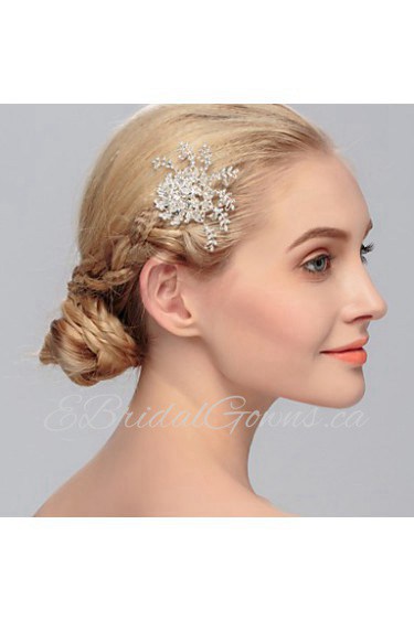 Women's Rhinestone Headpiece-Wedding / Special Occasion / Casual / Office & Career / Outdoor Hair Combs 1 Piece Clear Round