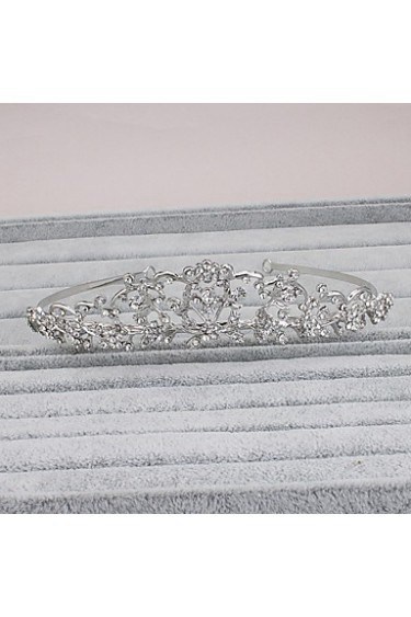 Women's Rhinestone Headpiece-Wedding / Special Occasion / Casual / Office & Career / Outdoor Tiaras 1 Piece Silver Round