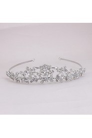 Women's Rhinestone Headpiece-Wedding / Special Occasion / Casual / Office & Career / Outdoor Tiaras 1 Piece Silver Round