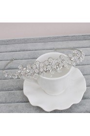 Women's Crystal Headpiece-Wedding / Special Occasion / Casual / Office & Career / Outdoor Headbands 1 Piece Silver Round