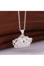 Ladies'/Child's/Women's Silver Necklace Anniversary/Wedding/Engagement/Birthday/Gift/Party Cubic Zirconia