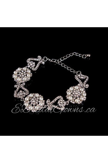 Women's Chain Bracelet Alloy Imitation Pearl / Rhinestone