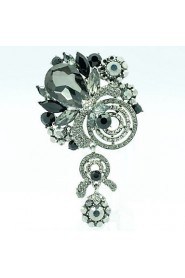 Women's Jewelry Rhinestone Drop Flower Brooch Broach Pins (More Colors)