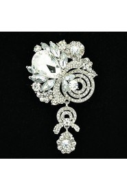 Women's Jewelry Rhinestone Drop Flower Brooch Broach Pins (More Colors)