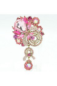 Women's Jewelry Rhinestone Drop Flower Brooch Broach Pins (More Colors)