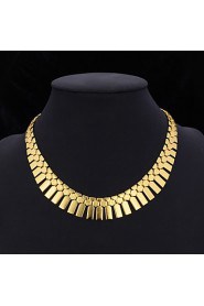 New Women's Charm Choker Statement Necklace 18K Real Chunky Gold Platinum Plated Jewelry Gift for Women