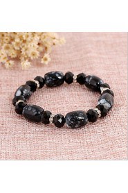 Women's Persona Beads Collection Bracelet Obsidian Crystal / Rhinestone / Obsidian