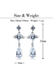 Drop Earrings Couples'/Kid's/Women's Cubic Zirconia Earring Cubic Zirconia