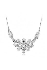 Women's Cubic Zirconia/Brass/Vermeil Necklace Wedding/Daily Cubic Zirconia