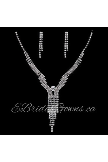 Jewelry Set Women's Anniversary / Wedding / Engagement / Birthday Jewelry Sets Cubic Zirconia / Alloy Cubic Zirconia Earrings / Necklaces