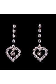 Alloy Wedding/Party Jewelry Set With Rhinestone Including Earrings And Necklace