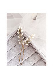 Women's / Flower Girl's Imitation Pearl Headpiece-Wedding / Special Occasion Hair Pin 3 Pieces
