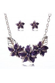 Jewelry Set Women's Party Jewelry Sets Alloy Necklaces / Earrings Gold