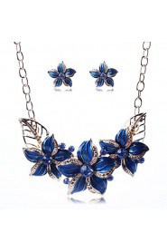 Jewelry Set Women's Party Jewelry Sets Alloy Necklaces / Earrings Gold