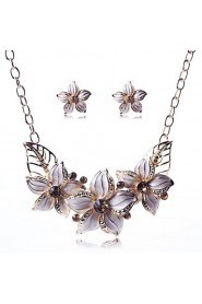 Jewelry Set Women's Party Jewelry Sets Alloy Necklaces / Earrings Gold