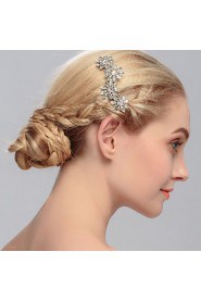 Women's Crystal Headpiece-Wedding / Special Occasion / Casual / Office & Career / Outdoor Hair Combs 1 Piece Clear Round