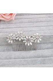 Women's Crystal Headpiece-Wedding / Special Occasion / Casual / Office & Career / Outdoor Hair Combs 1 Piece Clear Round