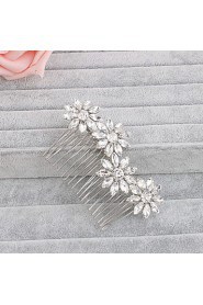 Women's Crystal Headpiece-Wedding / Special Occasion / Casual / Office & Career / Outdoor Hair Combs 1 Piece Clear Round