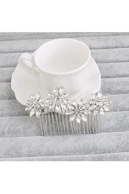 Women's Crystal Headpiece-Wedding / Special Occasion / Casual / Office & Career / Outdoor Hair Combs 1 Piece Clear Round