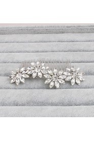 Women's Crystal Headpiece-Wedding / Special Occasion / Casual / Office & Career / Outdoor Hair Combs 1 Piece Clear Round