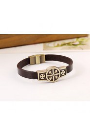 alloy metal punk style leather bracelet men bracelet bracelet retro bracelet(bracelet)