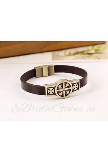 alloy metal punk style leather bracelet men bracelet bracelet retro bracelet(bracelet)