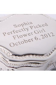 Personalized Silver-plated Tutania Delicate Jewelry Box