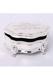 Personalized Silver-plated Tutania Delicate Jewelry Box