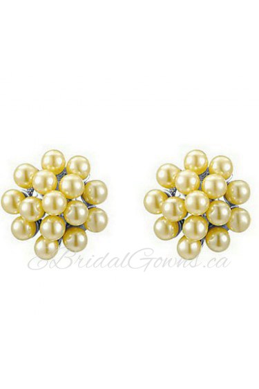 Stud Earrings Women's Alloy Earring Imitation Pearl