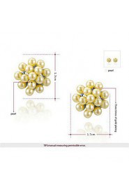 Stud Earrings Women's Alloy Earring Imitation Pearl