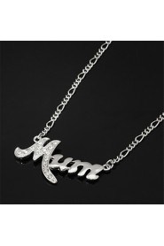 New Cute Alphabet Letters Pendant Necklace 18K Real Gold Platinum Plated Rhinestone Crystal Jewelry Gift for Women