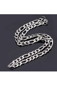 Big Cool Women's 316L Titanium Steel Chunky Figaro Link Chain Necklace High Quality Jewelry Gift fo Women