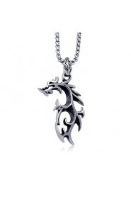 Men's Titanium Dragon Pendant