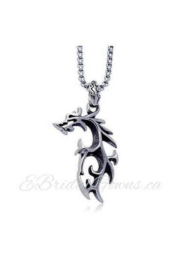 Men's Titanium Dragon Pendant