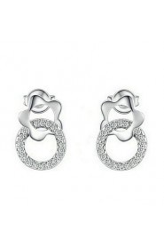 Stud Earrings Women's Alloy Earring Cubic Zirconia