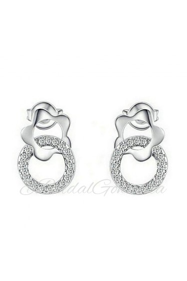 Stud Earrings Women's Alloy Earring Cubic Zirconia