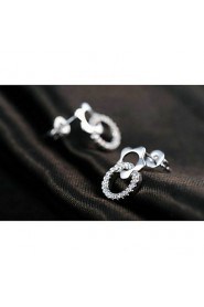 Stud Earrings Women's Alloy Earring Cubic Zirconia