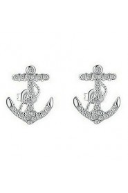 Stud Earrings Women's Alloy Earring Cubic Zirconia