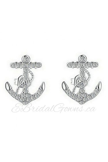 Stud Earrings Women's Alloy Earring Cubic Zirconia