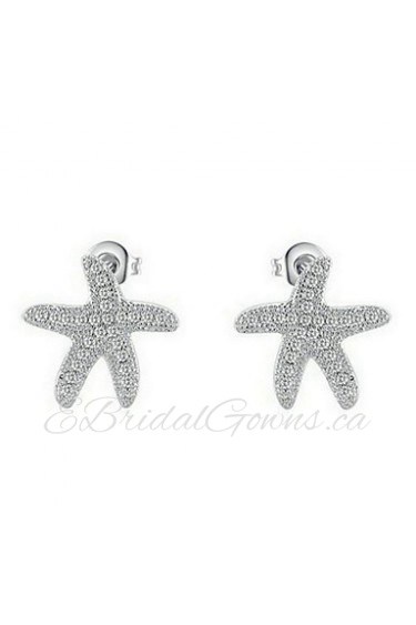 Stud Earrings Women's Alloy Earring Cubic Zirconia