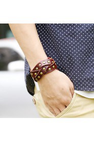 European Style Genuine Leather Foreign Trade Hot Sales Bracelet(Brown,Black)(1Pc)