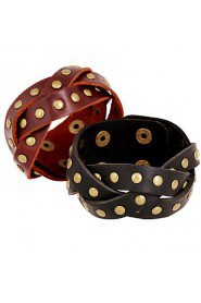 European Style Genuine Leather Foreign Trade Hot Sales Bracelet(Brown,Black)(1Pc)