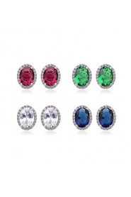 Stud Earrings Women's Vermeil/Brass Earring Cubic Zirconia