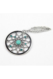 Fashion Summer Gift 33mm Alloy Mi Moneda Silver Dream Catcher Disc for 35mm Coin Necklace Holder Pendant