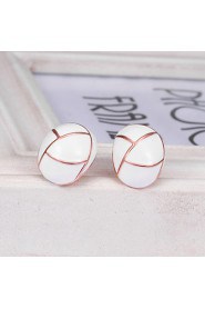 Women's Gold/Alloy Stud Earrings With