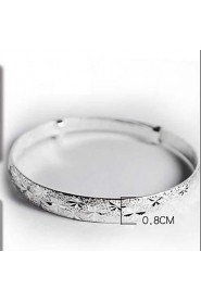 Ladies' Silver Round Bangles