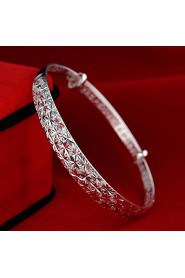 Ladies' Silver Round Bangles