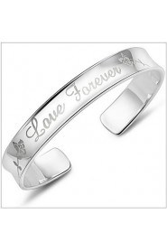 Unisex Silver Loveforever Rose About With Bracelet